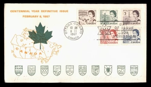 DR WHO 1967 CANADA FDC QEII COMBO w30915