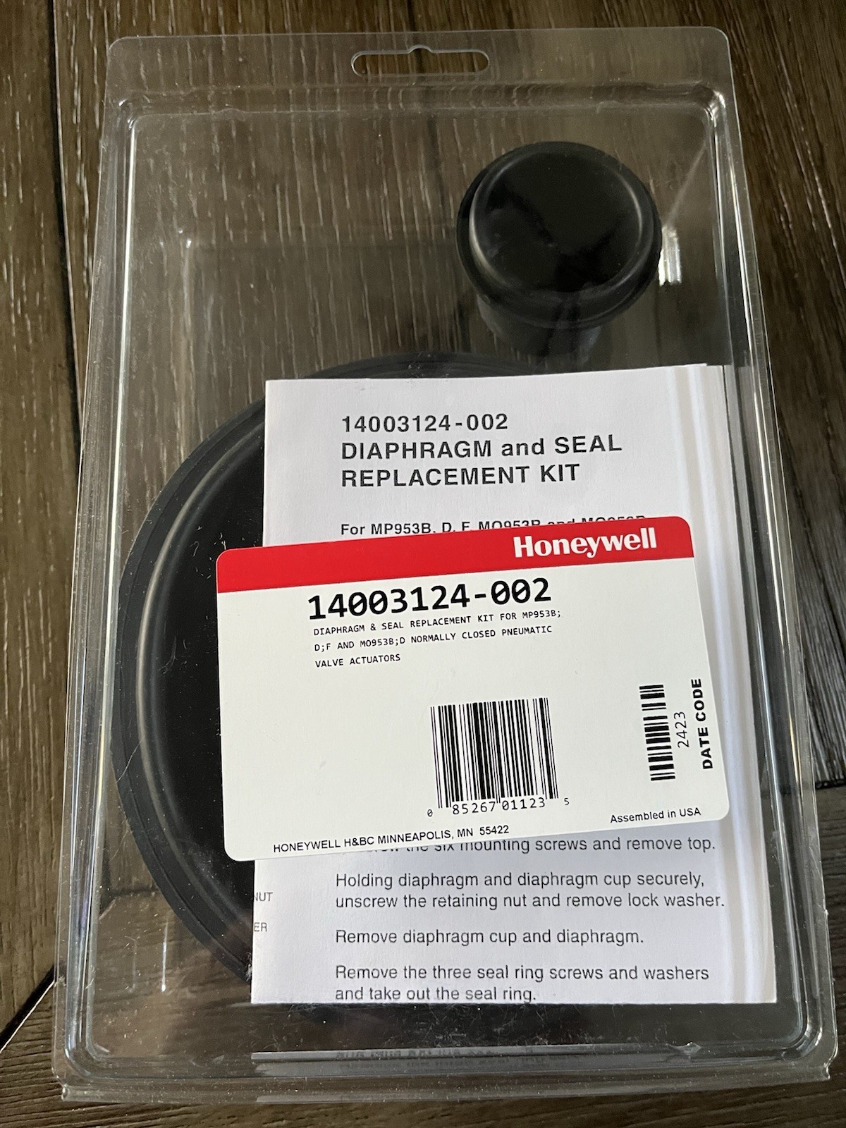 Honeywell 14003124-002 Diaphragm Repair Kit FNFP New