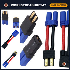2 Pairs RC LiPo Battery Connector Adapters EC5 Male Female for ESC Charger Plug