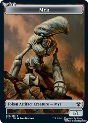 MTG Myr // Treasure Double-Sided Token [C21 - 28 // 7] LP