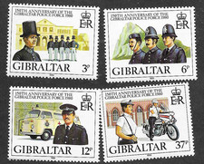 MNH Zestaw 4 znaczków 1980 150. rocznica Policji w Gibraltarze