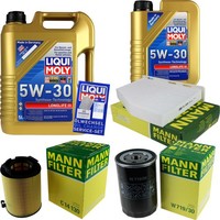Mann Inspektionspaket 6L Liqui Moly Longlife III 5W-30 FüR VW Golf V 1.6 Audi A3