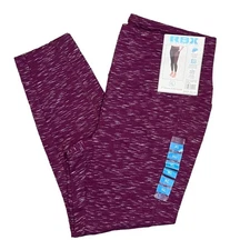 RBX 25” Inseam Wine Time Combo Leggings NWT Womens Size XL