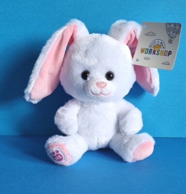 Build a Bear weißes Kaninchen Smallfrys Plüschtier Mini Small Buddies Spielzeug neu mit Etikett 
