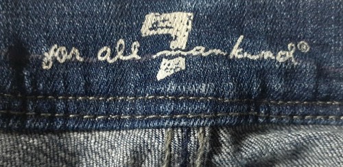 7 For All Mankind Womens Tag 26 28x31 Blue Denim Mia Low Rise Jeans - Picture 5 of 8