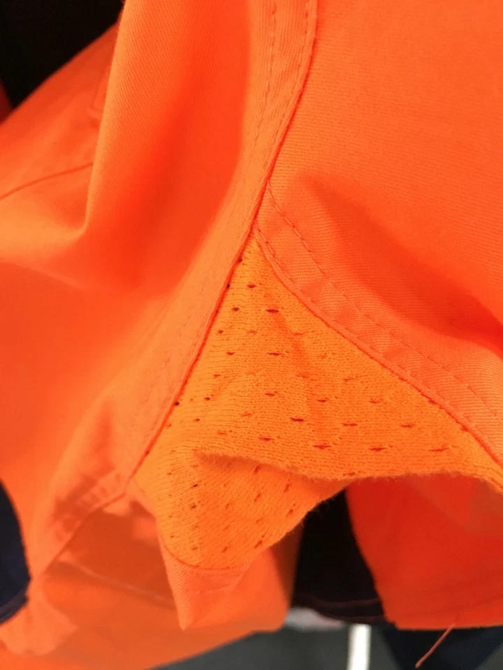 5 pack Hi Vis Work Shirt vented cotton drill long sleeve Safety WORKWEAR no tape - image 4 of 4