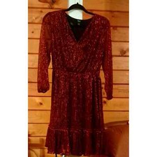 Simply Vera Wang Red Shimmering Sparkling Small Dress