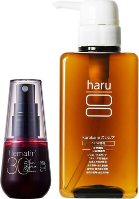 Haru Kurokami Kopfhaut Shampoo 400 ml & Haarreparaturserum 50 ml Beauty Set K...