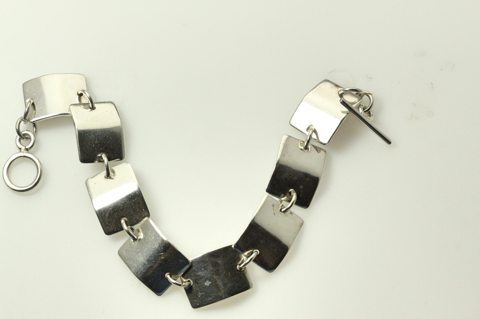 925 Sterling Silver 8" Rectangular Link Bracelet … - image 5