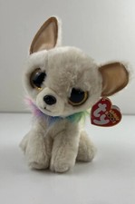 Ty Beanie Boos CHEWEY the Chihuahua Fuzzy Collar Velvety Plush Stuffed Animal