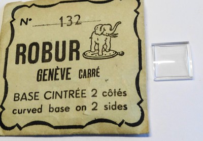 VERRE MONTRE CARRÉ 26.5 mm CNTRÉ 4 COTÉS | eBay