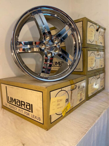 4 Lumarai (Designed for Lexus) Chrome 19x8 5x120 31mm Positive Offset Wheels Rim