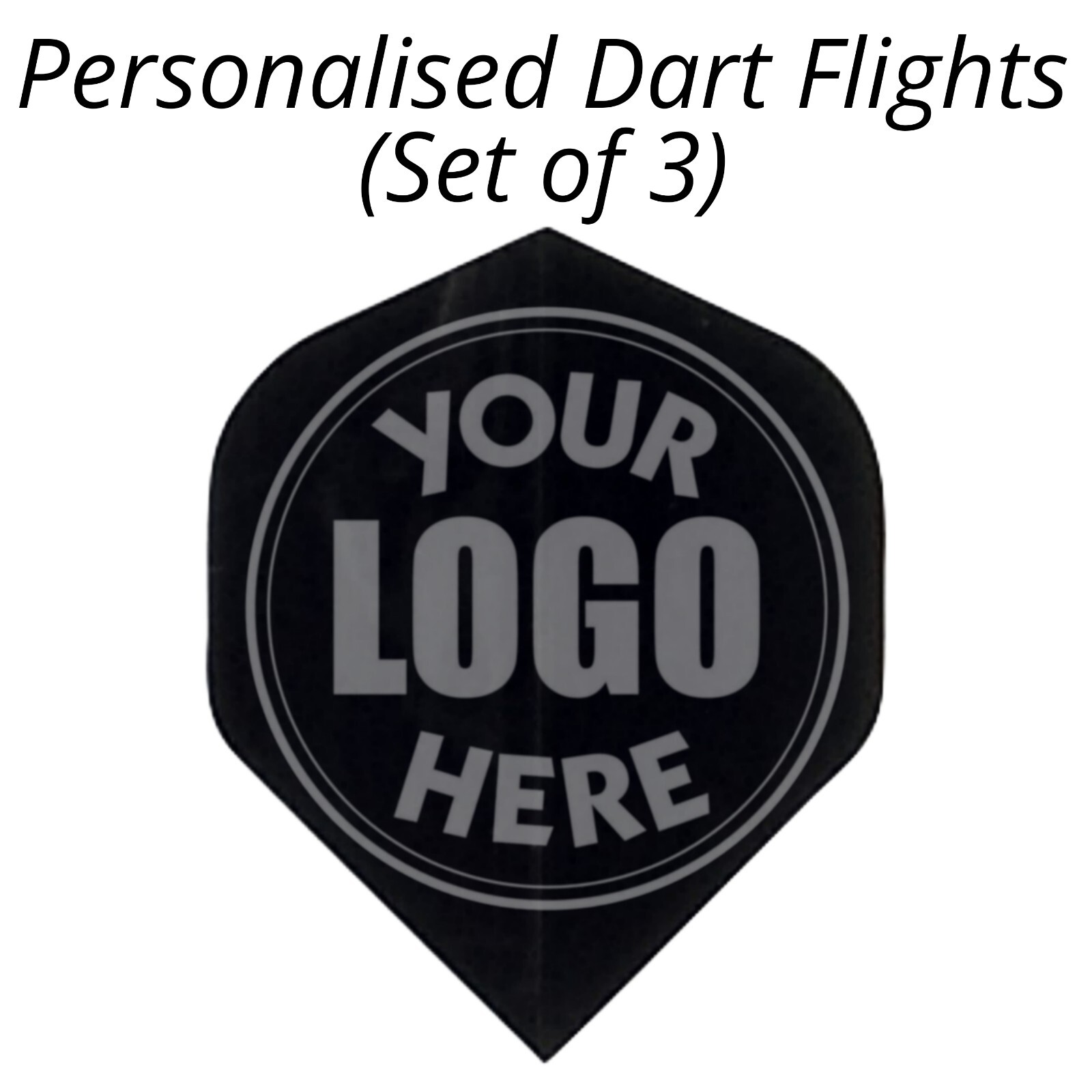 Personalised Custom Engraved Custom Darts Flights Set Of 3 BLACK eBay