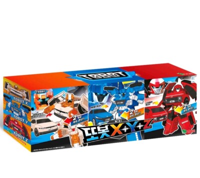 韓国　ダイキャストミニカー　3台セット　新品 2023 New TOBOT MINI X Y Z Robot Transformer Hyundai Car