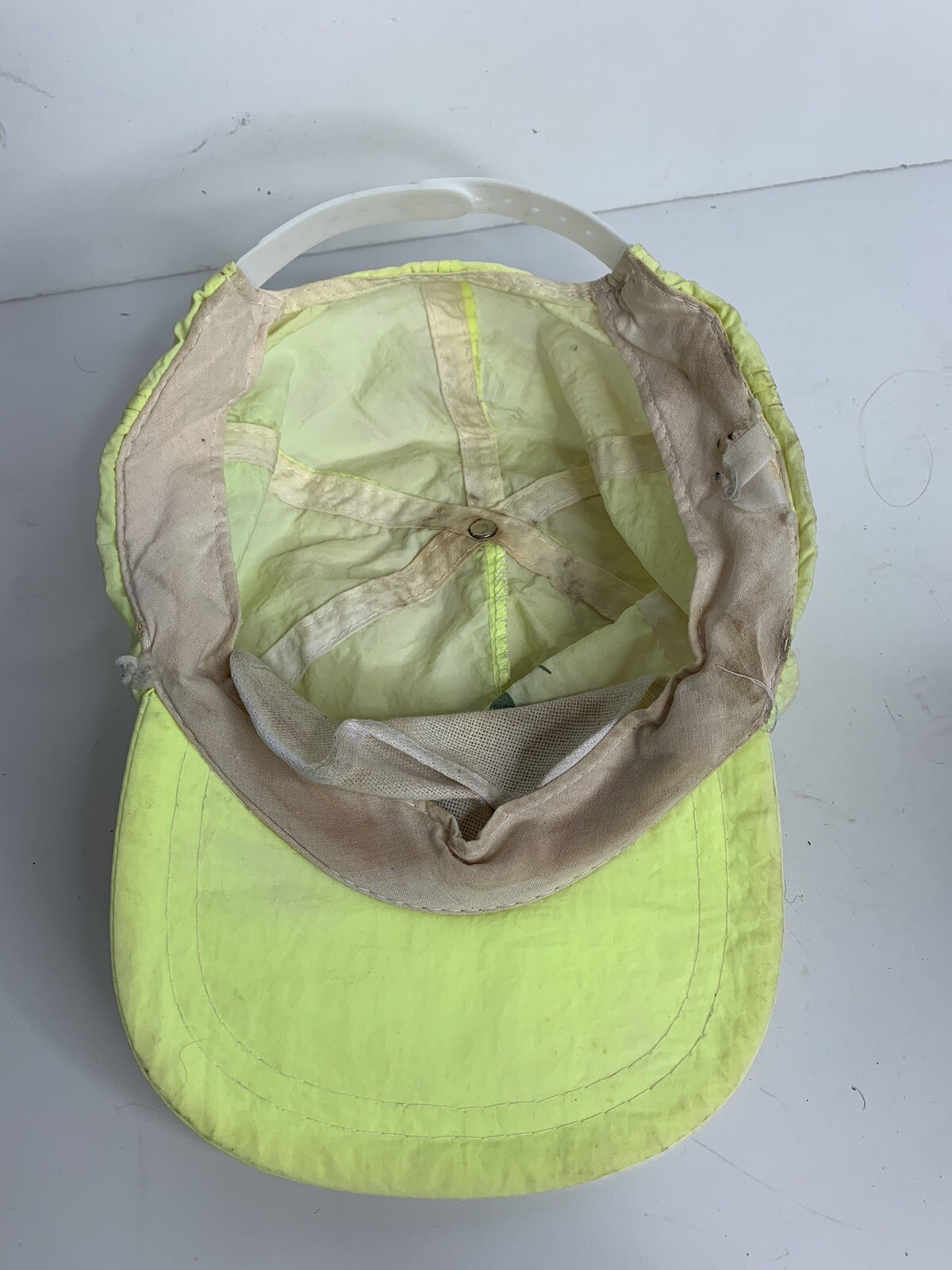 Rare Vintage 90s 24hr Dance Marathon Neon Yellow Hat Cap SnapBack