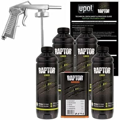 Raptor TINTABLE Urethane Spray-On Truck Bed Liner Kit W/ GUN UPOL 821