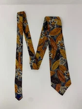 Perry Ellis Portfolio Men’s Necktie Beautiful Fall Foliage 100% Silk H5