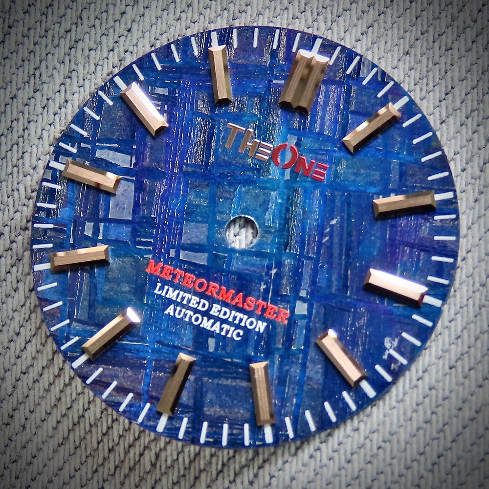 Dial maker - Blue / Purple Meteorite Dial For Seiko mod , Real meteorite dial