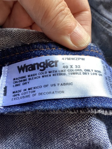 Wrangler 47MWZ Regular Fit 40X32 Blue Jeans - Pre-owned - Picture 11 of 11