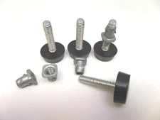 4 Four Extra Thick 5/16” x 18 Rigid Leveling Feet 1-1/2” long Threaded Glide New