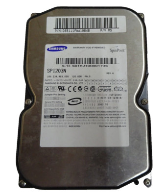 120 GB IDE FESTPLATTE SAMSUNG SP1203N S/N: S01MJ10WA01735  3,5 '' #FP4153