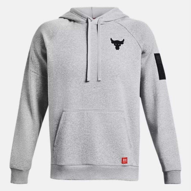 NWT Mens Under Armour Project Rock Rival Fleece Veterans Day Hoodie Med 1373582