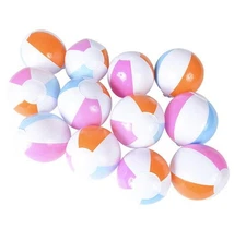 LOT OF 12 MINI BEACH BALLS 6" BEACHBALL BALL POOL PARTY LOW PRICE FAST SHIPPING!