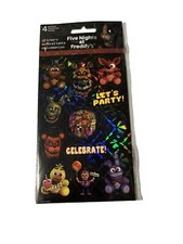Five Nights At Freddy's FNAF Stickers 4 Sheets Including Glimmer 48 Ct NEW