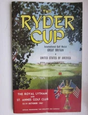 RYDER CUP PROGRAMME 1961 - ROYAL LYTHAM