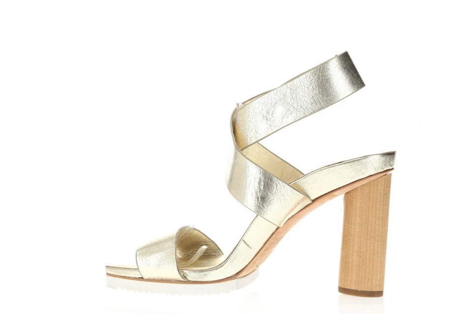 Женские кожаные сандалии-слинги Halston Heritage 250183 Nala золотистые размер 8 средние - Изображение 2 из 4
