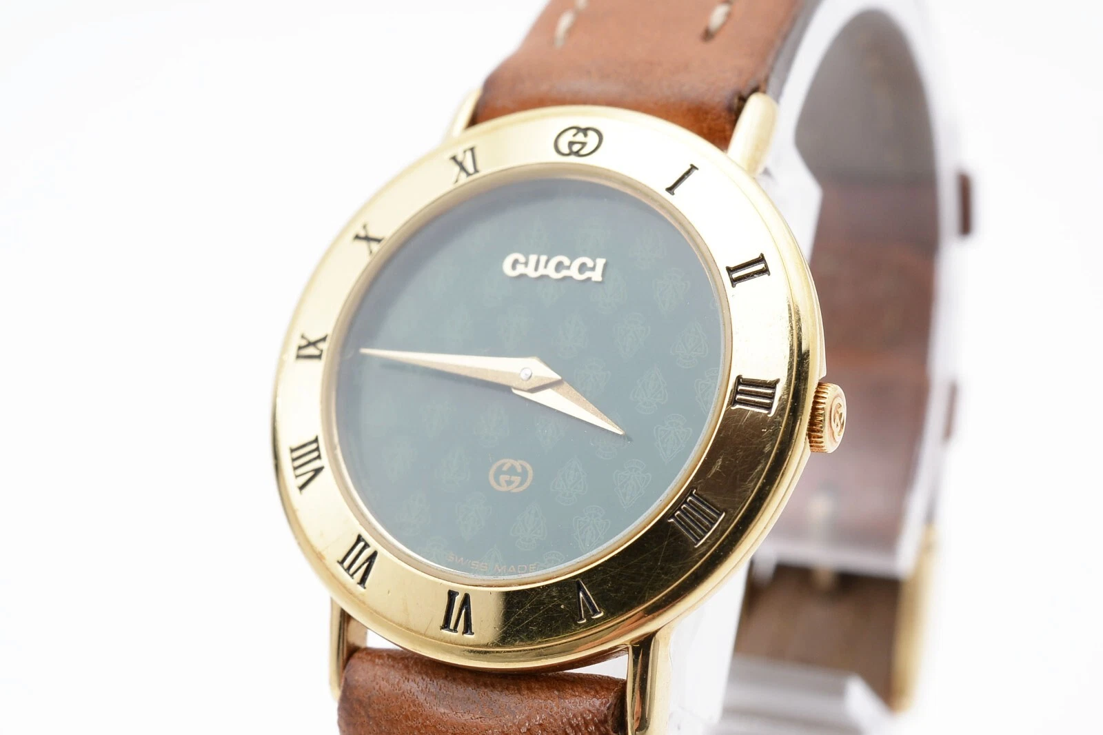 [EXC+5] Montre femme Gucci 3000L cadran vert Qz du JAPON