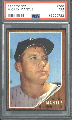 1962 Topps #200 Mickey Mantle - PSA 7