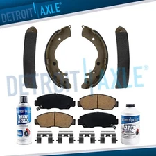 Front Ceramic Brake Pads w/ Hardware and Rear Shoes for 2006 Honda Civic Accord