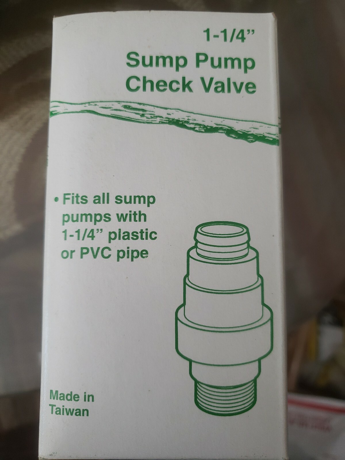 Pro Plumber 11/4" Hose or PVC Pipe Sump Pump Plastic Check Valve
