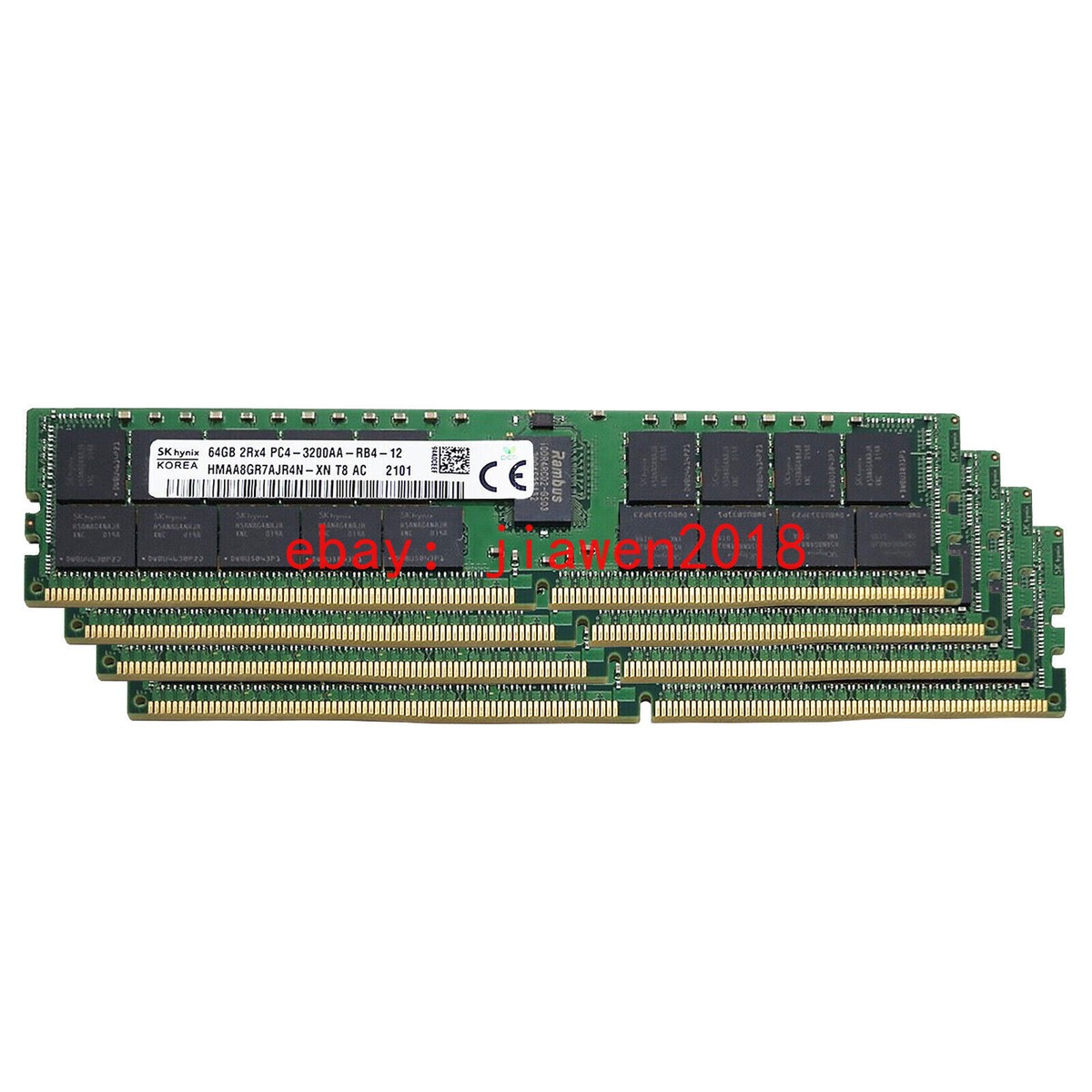 SK Hynix DDR4 256GB(4 x 64GB) 3200MHz PC4-25600 2Rx4 RDIMM Server