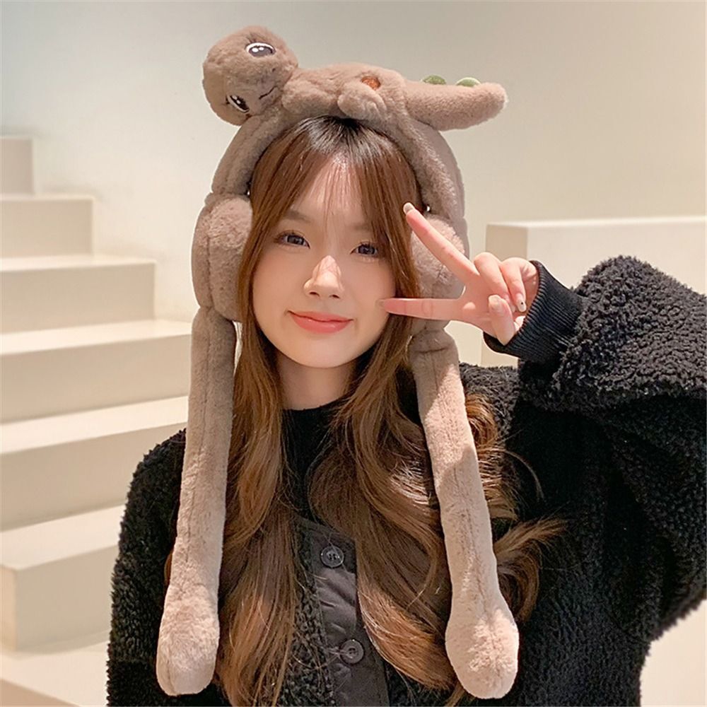 Rabbit/Dinosaur Furry Earmuffs Plush Ear Muff Covers for Women & Girls