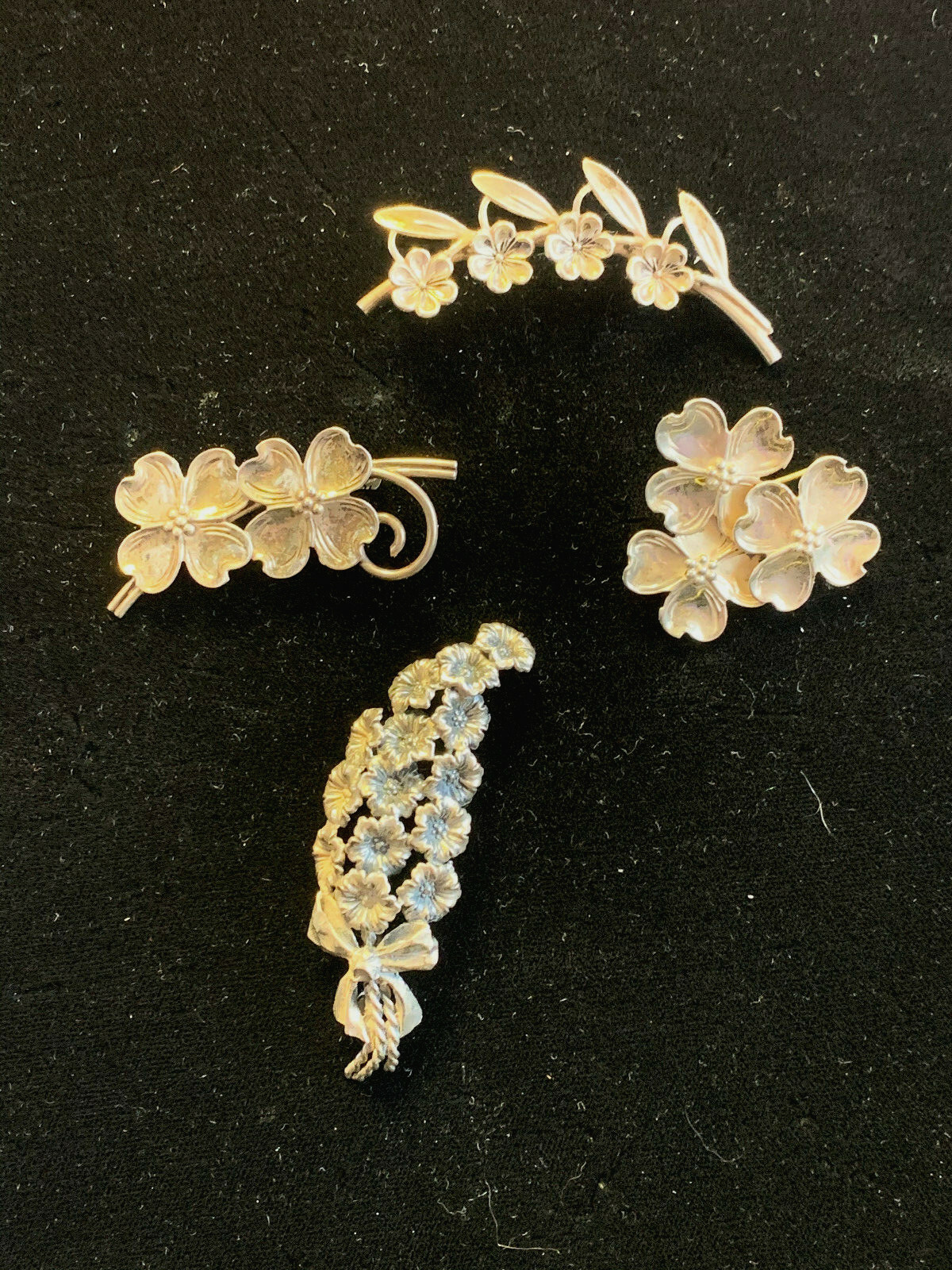 Vtg Lot Of 4 Napier & Beau Sterling Silver .925 Floral Brooches 25.75 Grams  | eBay