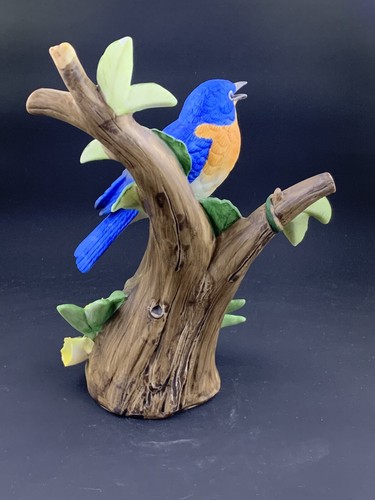 Danbury Mint the 12 Singbird Figuren Porzellan Eastern Bluebird Figur Exc - Bild 4 von 12