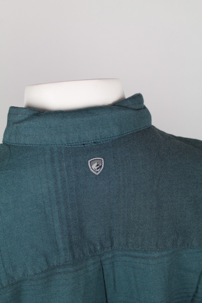 Kuhl Women's Strata Flannel Long Sleeve Button Shirt Veridian 8416