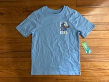NWT Boys GARANIMALS Blue Dinosaur Prehistoric Dino King Short Sleeve Shirt Sz 7