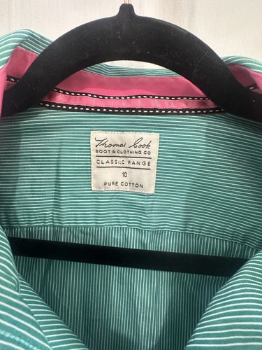 Thomas Cook Shirt Long Sleeve Ladies Size 10 | Green & Pink | Campdraft | Rodeo - Picture 3 of 5
