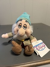 Disney Store Sleepy Dwarf from Snow White Mini Bean Bag Plush NEW with Tags 8"