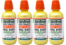 4 Pack - TheraBreath Deep Clean Mouthwash, Alcohol Free, Fresh Mint, 16 fl oz