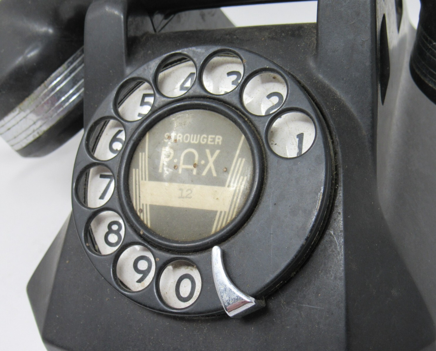 Vintage Strowger Pax Monophone Automatic Electric Bakelite Rotatory Telephone