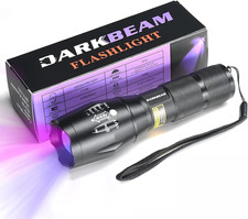 UV 365nm  395nm Blacklight Flashlight - Ultraviolet Woods Lamp for Detection