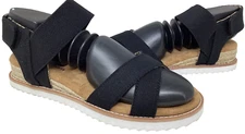 Skechers Women's Bobs Desert Kiss Secret Picnic Strappy Sandals Blk Size:7 200H