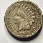 CIVIL WAR ERA 1863 1C Indian Cent - VG - 43081