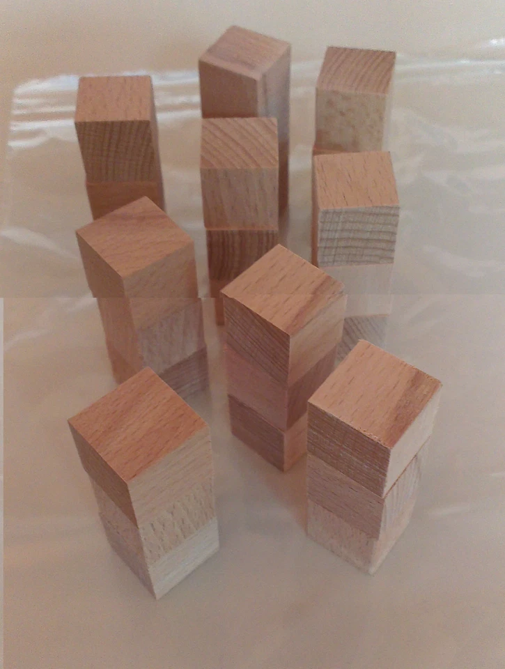 OUTSTANDING OUTCOMES Confezione 27 Cubi In Legno 19mm Per Realizzare Puzzle Tipo Soma Cube