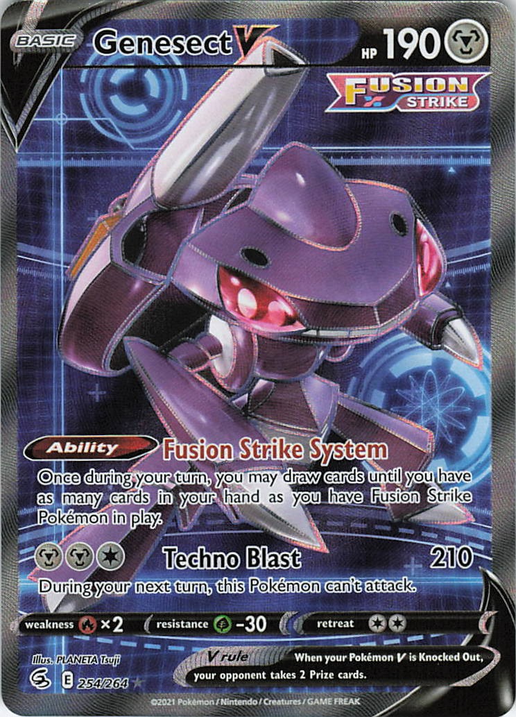 Genesect V 254/264 Ultra Rare Fusion Strike Pokemon Holo Near Mint