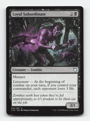 Loyal Subordinate 16 Uncommon Commander 2018 Magic: The Gathering Near Mint